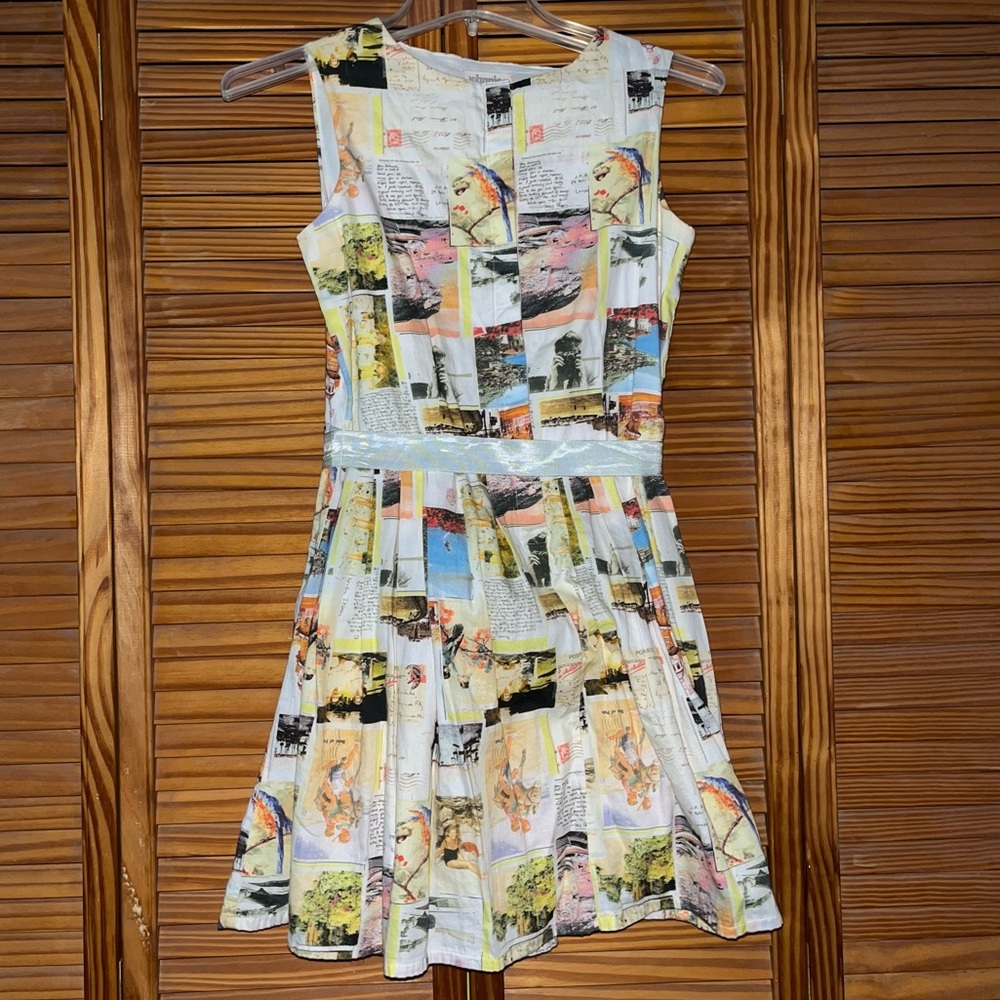 Johnnie B Boden Sleeveless Picture Postcard Dress 11-12Y